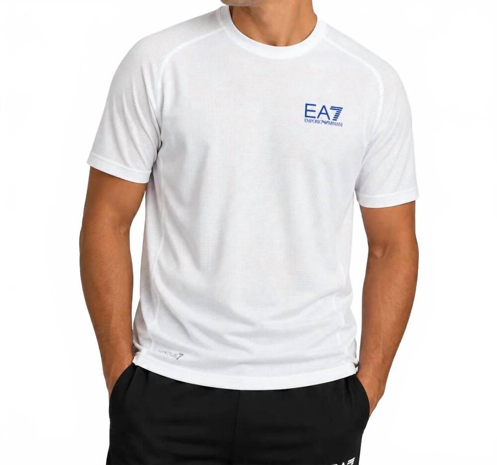 NEW EMPORIO ARMANI ea7 waffle t-shirt in white